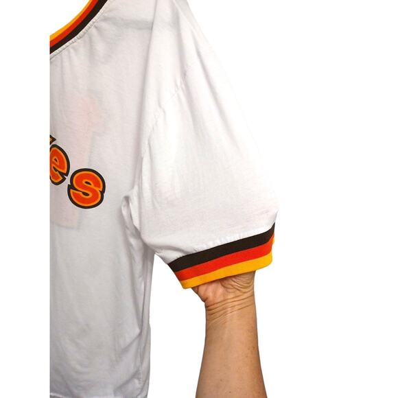 Padres San Diego Baseball Tony Gwynn #19 Jersey T-Shirt Men's XL White Orange - Picture 5 of 14